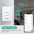Manhot Smart Life Zigbee Smart Light Switch No Neutral Wire & NO Capacitor Required US  Wall Switches Tuya Alexa  Home lightify. 