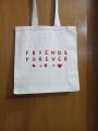 Friends Forever Hand Painted Tote Bag. 