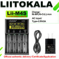LiitoKala Lii-M4S 18650 LCD Multifunctional Battery Charger For 3.7V 1.2V 26650 21700 14500 18350 17500 AA AAA And Other.