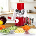 3 in 1 Rotary Vegetable Slicer Multifunctional Handheld Grater with 3  Rollers Cheese Shredder Kitchen Tool. 