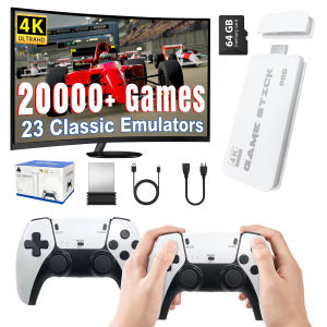Bilashmart 4K TV Game Stick M15 Video Game Console 64G Built in 20000 Games Wireless Controller Gamepad Retro Handheld Game Console
