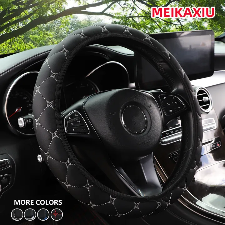 1%20PU%20Leather%20Embroidered%20Car%20Steering%20Wheel%20Cover%20Without%20Inner%20Ring%20Fits%2015'%20Automotive%20Accessories%20Interior%20for%20Men%20and%20Women%20-%20Image%206