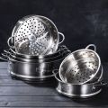 New 304 Stainless Steel Steamer Basket with Double Ear Kitchen Cooking Tool Pot Steaming Grid Generic Multifunction Steam Rack. 