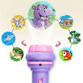 10 Cards Cartoon Projection Flashlight 80 Patterns Creative Children Flashlight Toy Projector Baby Toys Bedtime Story Book Toy. 