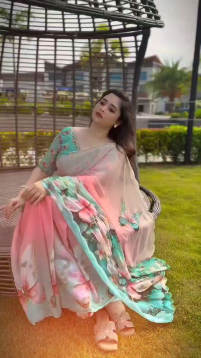 Elegant & Stylish Premium Trapedo Silk Digital Print Saree for Women With Blouse Piece Fashionable and Comfortable - Suitable for Any Season