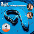 S109 Single Ear Wearing Wireless Bluetooth Headset For Business Driving Sports HIFI Ambient Noise Cancelling Wireless Headphones for iPhone Sansung Huawei Xiaomi Vivo , Oppo. 