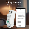 Manhot WiFi Smart Circuit Breaker MCB 1P+N 16A Switch Energy Meter Kwh Metering Monitoring Circuit Breaker Alexa Work With Tuya. 