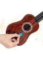 Toy Ukulele Classical Guitar Musical Instrument, Kids Play Early Educational Learning, Adjustable Atrings with Paddles 2 Colors. 