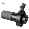 FIFINE USB/XLR Dynamic Microphone with Shock Mount,Touch-mute,Headphone Jack&Volume Control,for PC or Sound Card Recording -K688. 