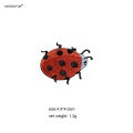 1 Piece Cute Ladybird Beetle Stick on Embroidery Fabric Stickers Cartoon Animal Self-adhesive Clothes DIY Accessories. 