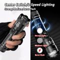 Rechargeable LED Flashlight Zoomable Torch with LCD Display 3 Modes Waterproof High Power Hand Light Outdoor Wilderness Camping. 
