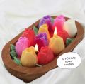 tulip flower candle set of 10 - beautiful and cute Candles set - anniversary gift - custom home décor - birthday gift - housewarming. 