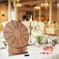Wedding Challenge Spinning Wheel, Wooden Prize Tabletop Spinner Erasable Raffle Spinning Wheel for Wedding School Home Party. 