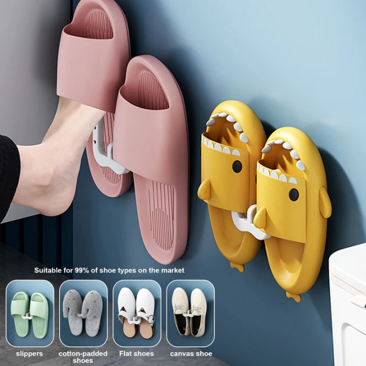 2Pcs%20Slipper%20Hooks%20Bathroom%20Wall%20Mounted%20Punch-Free%20Slipper%20Racks%20Self-Adhesive%20Storage%20Rack%20for%20Slipper%20Shoes%20Hanger%20Holder%20-%20Image%202