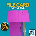 Office File Card 25/50 Pcs , Master office file , File card , Office file. 