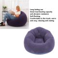 1Pc Inflatable Lounge Chair Sofa Flocking PVC Portable Folding Blow Up Sofa for Living Room Bedroom Balcony Office Travel. 