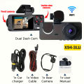 Dash Cam 2/3 Channel Car Black Box WiFi DVR HD 1080P Video Front Built-in and Rear Camera W/IR Night Vision car accessories. 
