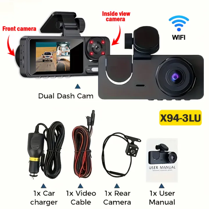 Dash%20Cam%202/3%20Channel%20Car%20Black%20Box%20WiFi%20DVR%20HD%201080P%20Video%20Front%20Built-in%20and%20Rear%20Camera%20W/IR%20Night%20Vision%20car%20accessories%20-%20Image%207