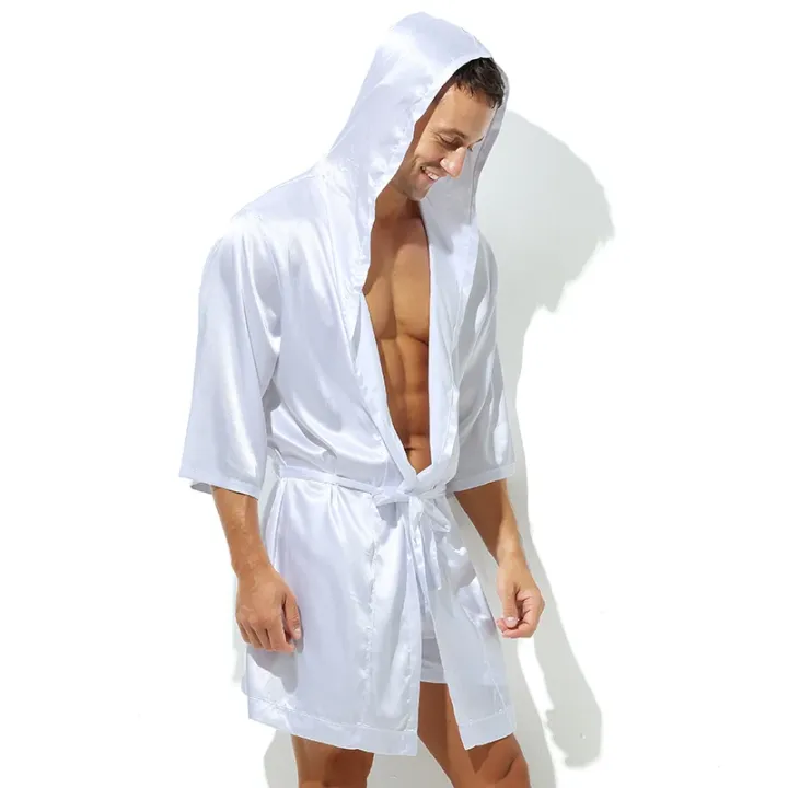 Men%20Bathrobes%20Summer%20Short%20Sleeve%20Homewear%20Silk%20Pajamas%20Bathrobe%20Mens%20Robes%20Sleepwear%20-%20Image%205