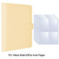 25pcs Page(4 Grids) Photo Card A5-Binder  Photo Albums Idol Cards Loose-leaf Collect Book Binder Binder Photocard Holder. 
