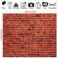1 piece, Red brick wall party background, large fabric red brick logo photo background background, birthday party.