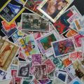 100 PCS All Different World  Postage Stamps With Post Mark. 