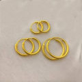 SOMILIA 925 Sterling Silver Hoop Earrings for Women and Man 18ＫGolden Plated Real Money Jewelry 1.2mm Fashion Earrings 10-20MM. 