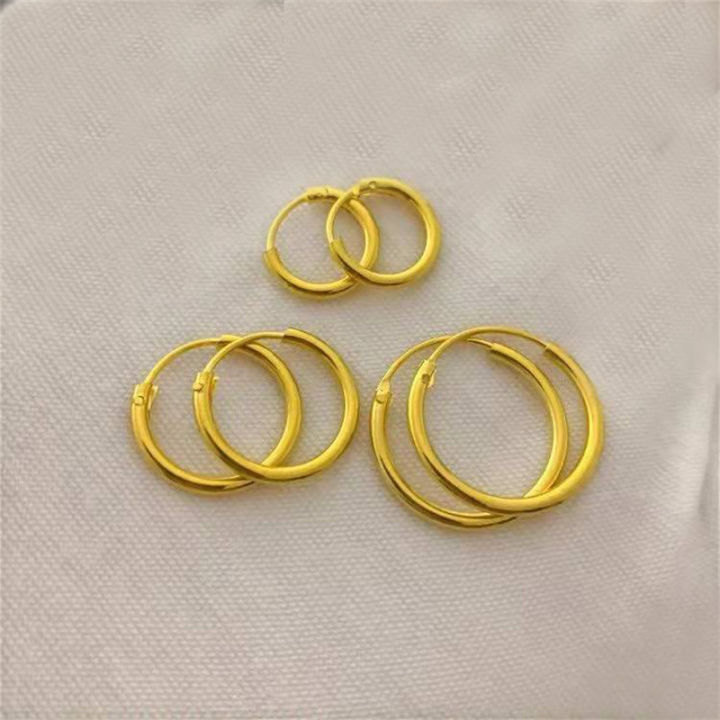 SOMILIA%20925%20Sterling%20Silver%20Hoop%20Earrings%20for%20Women%20and%20Man%2018%EF%BC%ABGolden%20Plated%20Real%20Money%20Jewelry%201.2mm%20Fashion%20Earrings%2010-20MM%20-%20Image%204