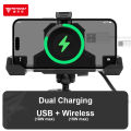 Motorcycle Phone Holder Universal Accesorios Moto USB Wireless Charging Shockproof Stable Adjustable Lock Stand. 