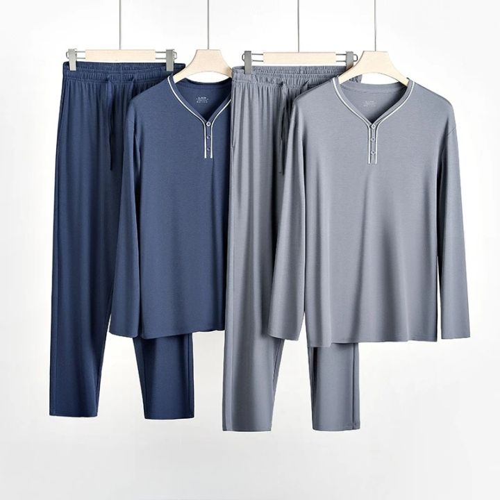 Men's%20Austrian%20Lenzing%20Modal%20Pajama%20Sets%20Luxury%20Sleepwear%20Street%20Ready%20Comfortable%20Loungewear%20-%20Image%202