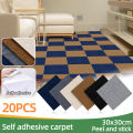 20pcs Carpet Floor Tiles Sticker Adhesive Stickers Carpet Peel And Stick Removable DIY Home Furnishings Indoor Room Carpets. 