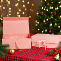 1 Set 23cm Luxury Ribbon  Box with Lafite Grass Bronzing Envelope Greeting Card Storage Party Wedding Souvenir Packaging ZYF. 