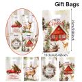 10/20/50pcs Christmas Candy Bags Rustic Xmas Tree Wreath Elk Truck s Packaging Bag Winter Holiday Christmas Decorations 2025.