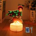 Anime Figures 3D Lamp Tanjirou Nezuko Zenitsu Led Night Light Remote Control Smart Touch Lamp Room Decor Birthday Christmas Gift. 
