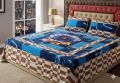 Embroidered Patch Work King Size BedSheet - High Quality - Cotton Double Bedsheet Embroided by Dazzling point. 