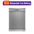 MIDEA 13 Place Setting Freestanding Dishwasher (WQP12-5201F, Silver,7 wash program, Child Lock, Extra Dry & Intensive 70 degree wash, A++ Energy Efficient. 