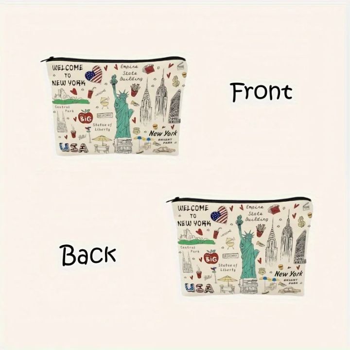 Girls%20&%20Women%20Cute%20New%20York%20Souvenir%20Zipper%20Pouch,%20Travel%20Cosmetic%20Bag,%20Makeup%20Purse%20-%20Image%202