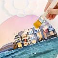 10Pcs Wooden Handle Nylon Bristle Paint Brush for Oil Painting, Dusting and Cleaning - Unrechargeable Hand Tool Set Without Batt. 
