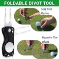 Golf Club Brush and Towel Cleaner Complete Kit with Dual Sided Groove Cleaning Brush and Spike for Putter Wedge and Ball Care. 