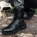 Outdoor Waterproof Safety Shoes Security Steel Toe Cap Men's Boots Working Steel Toe Anti-Smashing Men's Work Boots Size 47. 
