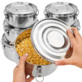 Stainless Steel Bento Box Leak-Proof Metal Lunch Boxes Food Storage Container With Lid Camping Picnic Bowl Fruit Salad Container.