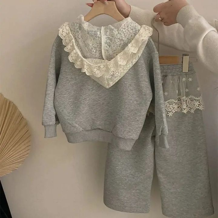 2025%20Korean%20Girls'%20Spring%20Set%20-%20Lace%20Hooded%20Cardigan%20+%20Apron%20Dress%20%7C%20Chic%202-Piece%20Casual%20Outfit%20Baby%20Girl%20Clothes%20-%20Image%202