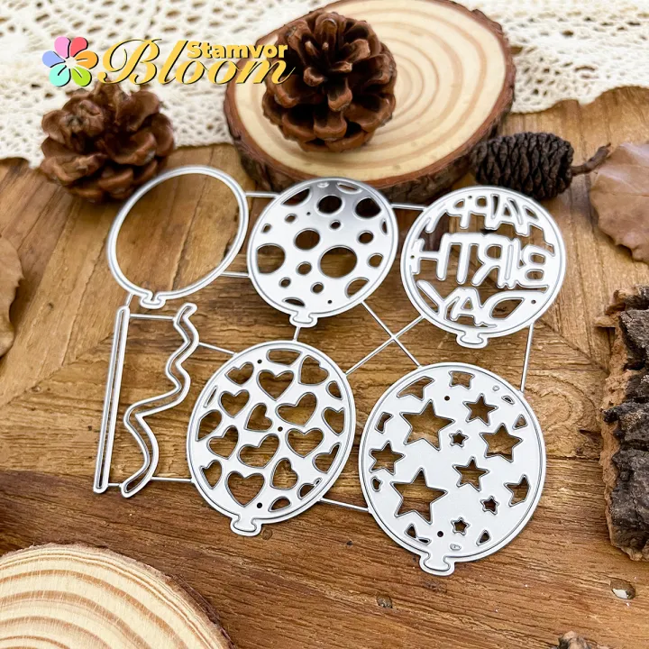 Original%20Lovely%20Bubbles%20Love%20Stars%20HAPPY%20BIRTHDAY%20Balloons%20Metal%20Cutting%20Dies%20Scrapbooking%20Decorative%20Embossing%20-%20Image%204
