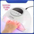 330W SUN X20 MAX UV LED Nail Lamp for Manicure Gel Polish Drying Machine with Large LCD Touch Professional Smart Nail Dryer Tool. 