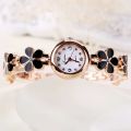 LVPAI Brand Watches Women Daisies Flower Gold Rhinestone Bracelet Wrist Watch Girl Dress Woman Fashion Classic Watch. 
