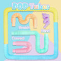 6 Pcs/Pack Pop Tubes Sensory Toys Fidget Pop Tube Stress Relief Decompression Finger Toy Telescopic Tube for Kids Teenager Gifts. 
