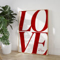 Modern Retro Love Poster Vintage 70s Love Quote Red Typography Wall Art Canvas Painting Posters For Living Room Home Decor. 