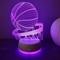 Basketball 3D Colorful LED Night Light Basketball Circle Bedside Desk Lamp Bedroom Decoration Holiday Birthday . 