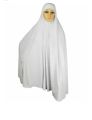 Ladies Lycra Ihram Clothing Umrah Hajj Hijab Scarf Scarves Ahram Black & White. 