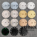 GRAMOCK 29mm Watch Parts Land Type Watch Dial Number Mark With Watch Hands Green Luminous Fit NH35 NH36 Movement 3 o'clock Date. 